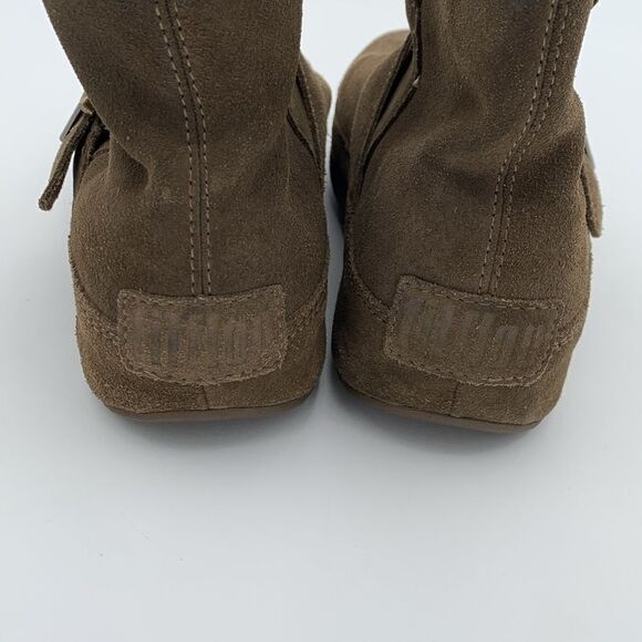 Fitflop Dash style brown suede pull on ankle boots thick active sole woman’s 8 - Picture 8 of 12